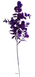 Pic eucalyptus factice h36cm plastique ext. 9 ramures mauve violet - couleur: ma