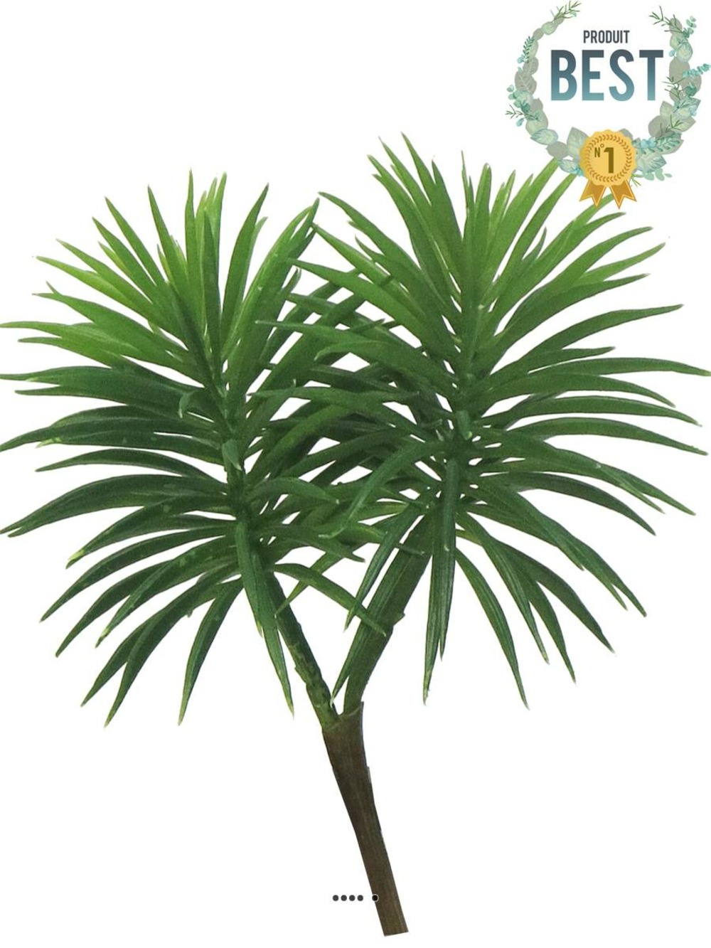 Cactus crossostephium artificiel en piquet, h 21 cm, d 17 cm - best