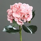 Hortensia artificiel en tige 1 tête 3 feuilles h 50 cm top rose beauty - couleur: rose beauty