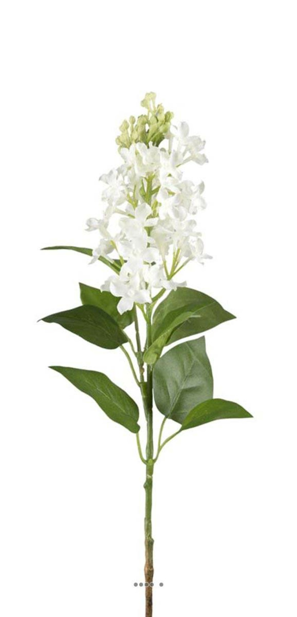 Lilas artificiel h 60 cm d 15 cm avec superbe tête tissu crème - couleur: crème