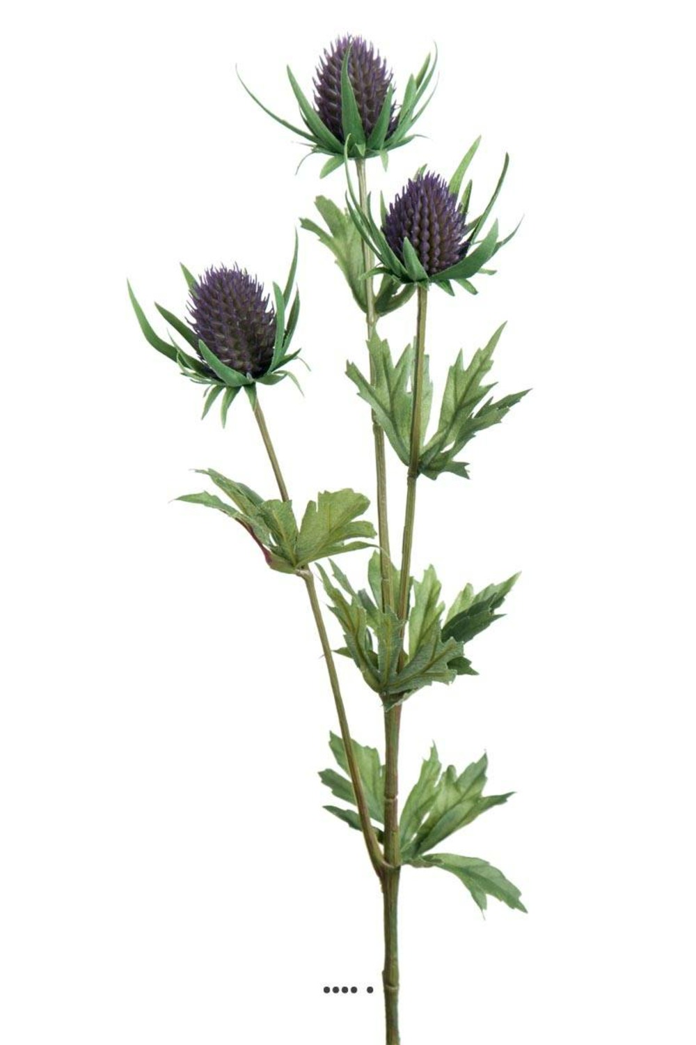 Chardon fleur artificiellel H 65 cm 3 fleurs 3 ramures, Mauve violet |  Truffaut