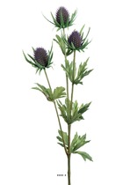 Chardon fleur factice 3fleurs 3ramures joli et rare h65cm mauve violet - couleur