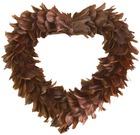 Coeur de plumes chocolat 38 x 38 cm - couleur: chocolat