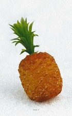 Ananas artificiel petite taille en plastique soufflé h 210x100 mm
