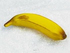 Banane artificielle en lot de 3 en plastique soufflé l 150x35 mm