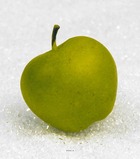 Pomme artificielle moyenne verte x 3 en plastique soufflé h 65x75 mm