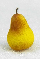 Poire william fruit jaune rouge x 3 plastique soufflé d 65x95 mm