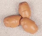 Pomme de terre artificielle petite x 3 plastique soufflé l 75x45 mm