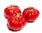 Tomate coeur de boeuf et feuilles x3 plastique soufflé d 80x65 mm