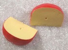 Edam morceau de fromage en lot de 2 en plastique soufflé l 110x75 mm