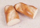 Demi baguette de pain artificiel x 2 en plastique soufflé l 180x90 mm
