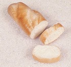 Demi baguette de pain avec tranche en plastique soufflé l 180x90 mm