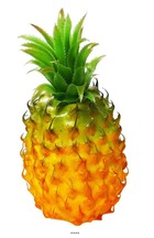 Ananas fruit artificiel h29cm et d13cm magnifique feuillage plastique