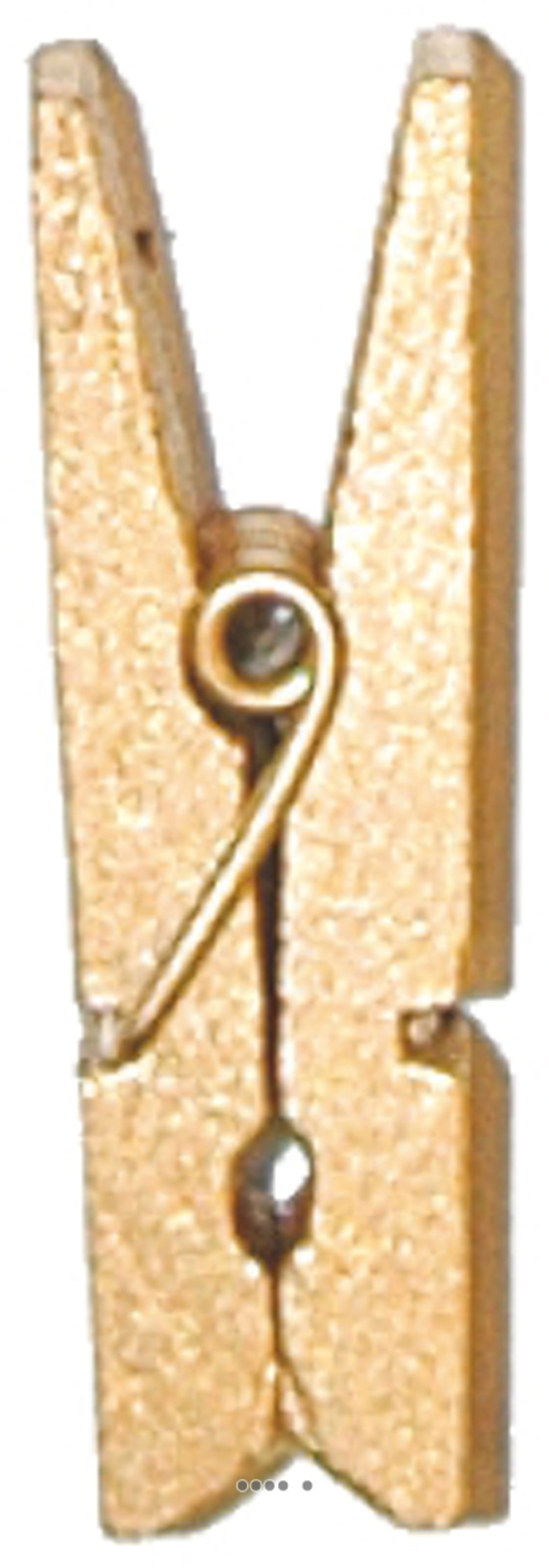 Pinces x 12 en bois or h 3 5 cm - couleur: doré