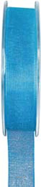 Ruban en organdi turquoise 6 mm bobine de 20 m - couleur: bleu turquoise