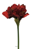 Amaryllis artificiel h 65 cm superbe rouge - couleur: rouge