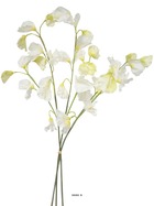 Pois de senteur fleur artificielle en 3 branches h 50 cm crème - couleur: crème