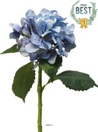 Hortensia artificiel en branche, h 48 cm bleu royal - best - couleur: bleu royal