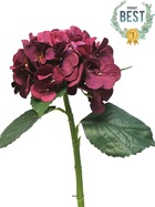 Hortensia artificiel en branche, h 48 cm rose fushia - best - couleur: rose fush