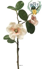 Magnolia du japon artificiel en tige, h 51 cm rose-crème - best - couleur: rose-