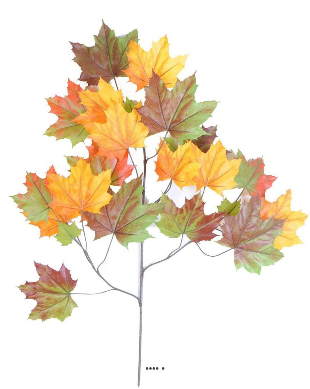 Branche de platane artificielle, 23 feuilles, h 78 cm, d 58 cm automne - couleur