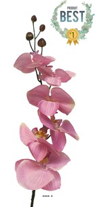 Tige d&rsquo;orchidée phalaenopsis artificielle, h 78 cm rose - best - couleur:
