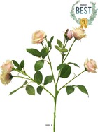 Branche de rosier artificielle, 4 ramures, 68 cm rose pâle - best - couleur: ros