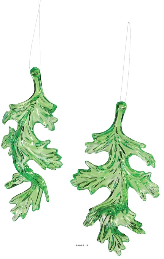 FEUILLES AQUA VERTES 2 PC 1-(938813)