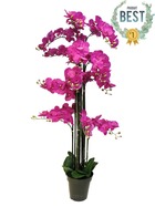Orchidée phalaenopsis factice top qualité, pot h140cm rose fushia-best - dimhaut