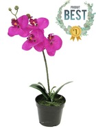 Orchidée phalaenopsis factice top qualité & pot h35cm rose fushia-best - dimhaut