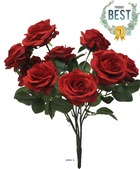 Bouquet de rose paris artificielle, 10 têtes, h 42 cm rouge - best - couleur: ro