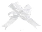 Noeuds automatiques x5 en organdi blanc largeur 20mm d11cm top - couleur: blanc