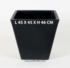 Bac LEA Noir L 45 X H 46 CM Cubique evase