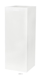 Bac droit haut en pures fibres blanka ext. Blanc glossy lg 35 x 35 x h 78 cm - c