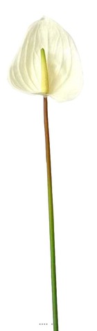 Anthurium enjoy artificiel en tige h 77 cm crème - couleur: crème