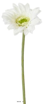 Gerbera artificiel h 48 cm d 8 cm superbe blanc neige - couleur: blanc neige