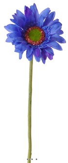 Gerbera artificiel h 48 cm d 8 cm superbe bleu royal - couleur: bleu royal