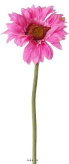 Gerbera artificiel h 48 cm d 8 cm superbe rose soutenu - couleur: rose soutenu