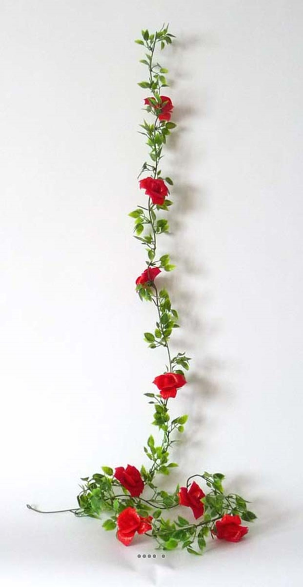 Guirlande de 8 Roses artificielles Rouge