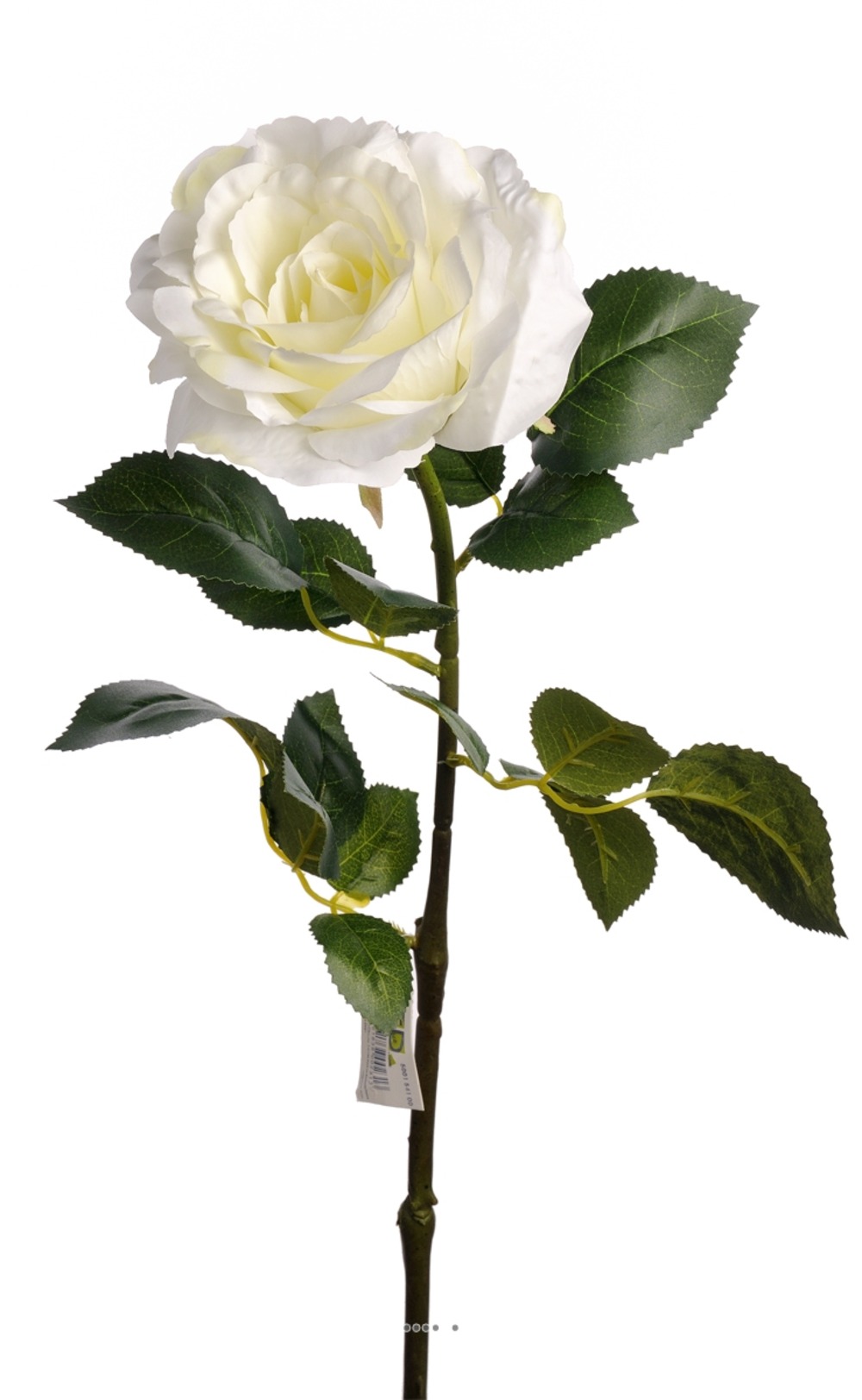 Rose Maya artificielle Blanc Neige H 75 cm