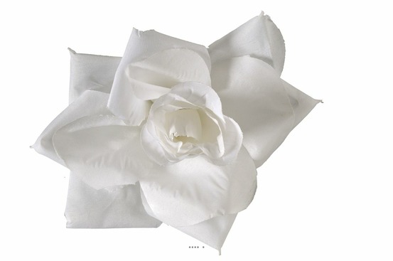 Tetes de rose Artificielle X 6 Blanc Neige