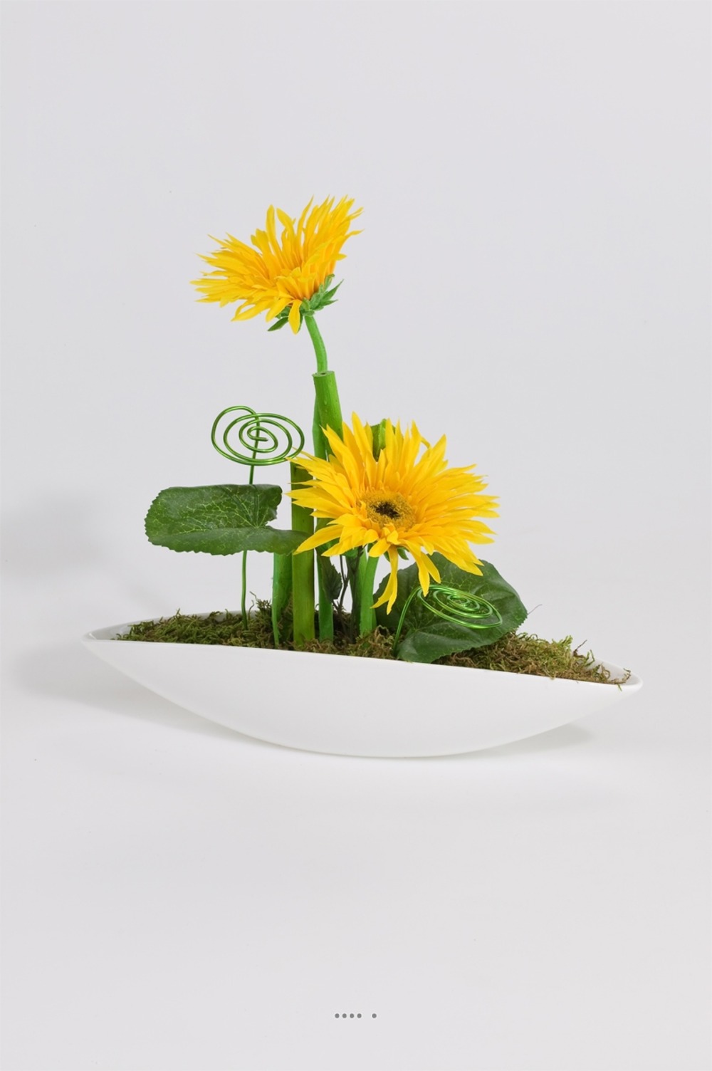 Composition Coupe Gerberas Artificiels vase