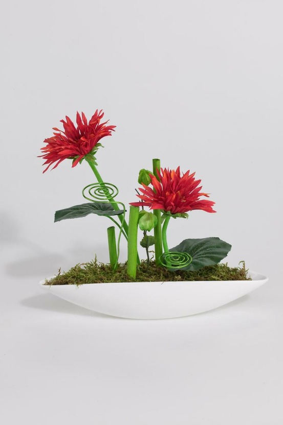 Composition Coupe Gerberas Artificiels vase