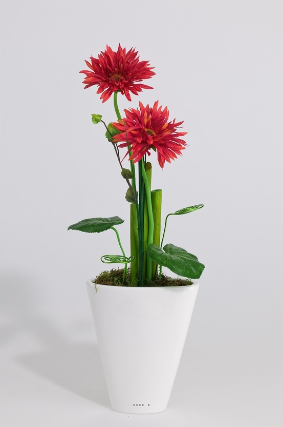 Composition Coupe Gerberas Artificiels vase