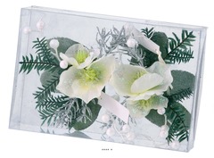 Composition Sapin et fleurs neige de noel