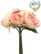 Bouquet de pivoines artificielles 8 têtes d28cm h34cm rose pâle - best - couleur