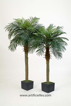 Palmier phoenix h 180 cm 1 tronc 28 feuilles artificiel