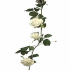 Guirlande roses factices l145cm composée de 7 sublimes roses crème - couleur: cr