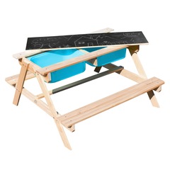 Sunny dual top 2.0 table sable et eau / pique nique en bois
