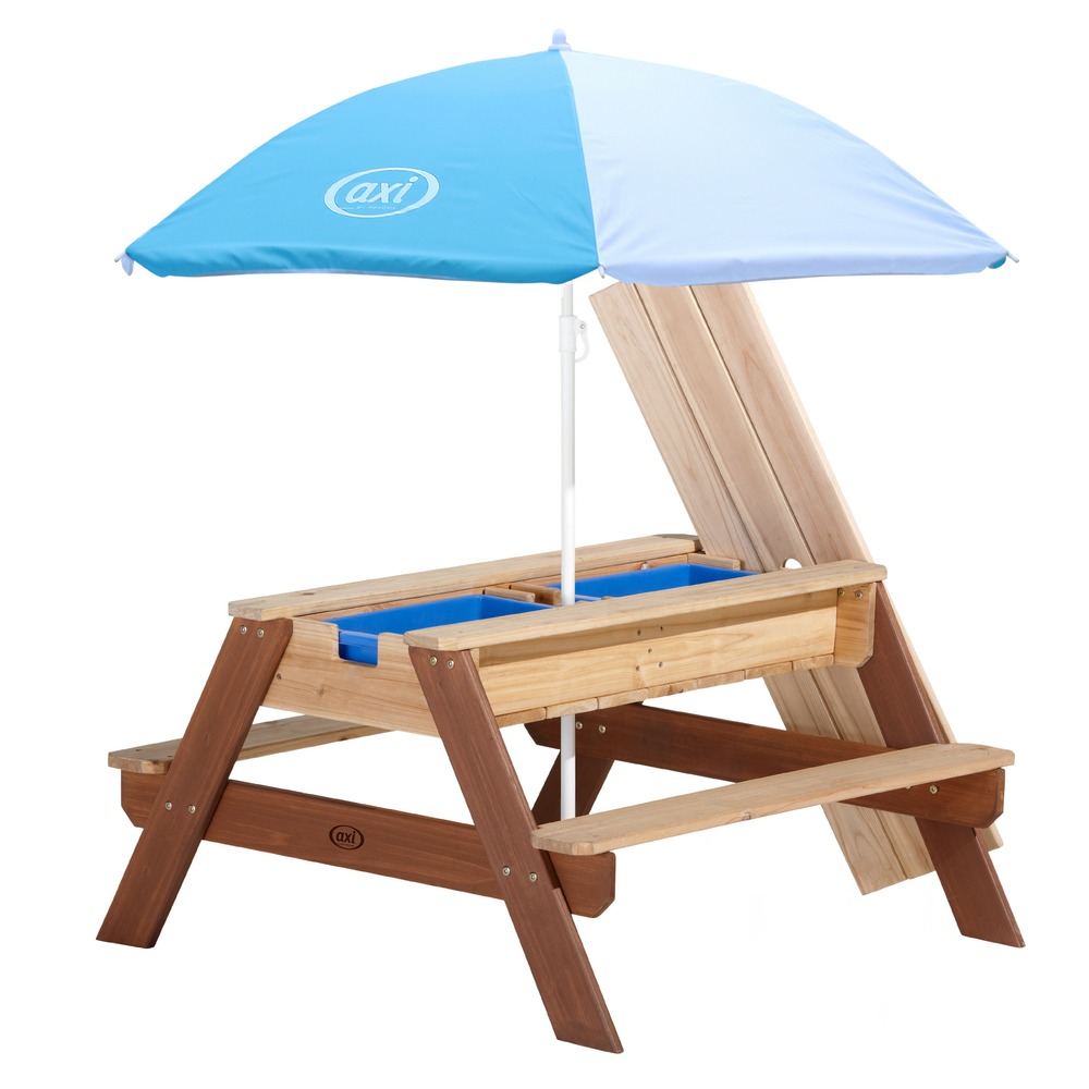 Axi nick table sable et eau / pique nique en bois marron